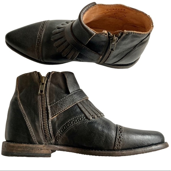 Bed Stu Black Leather Ankle Boots - Picture 4 of 12